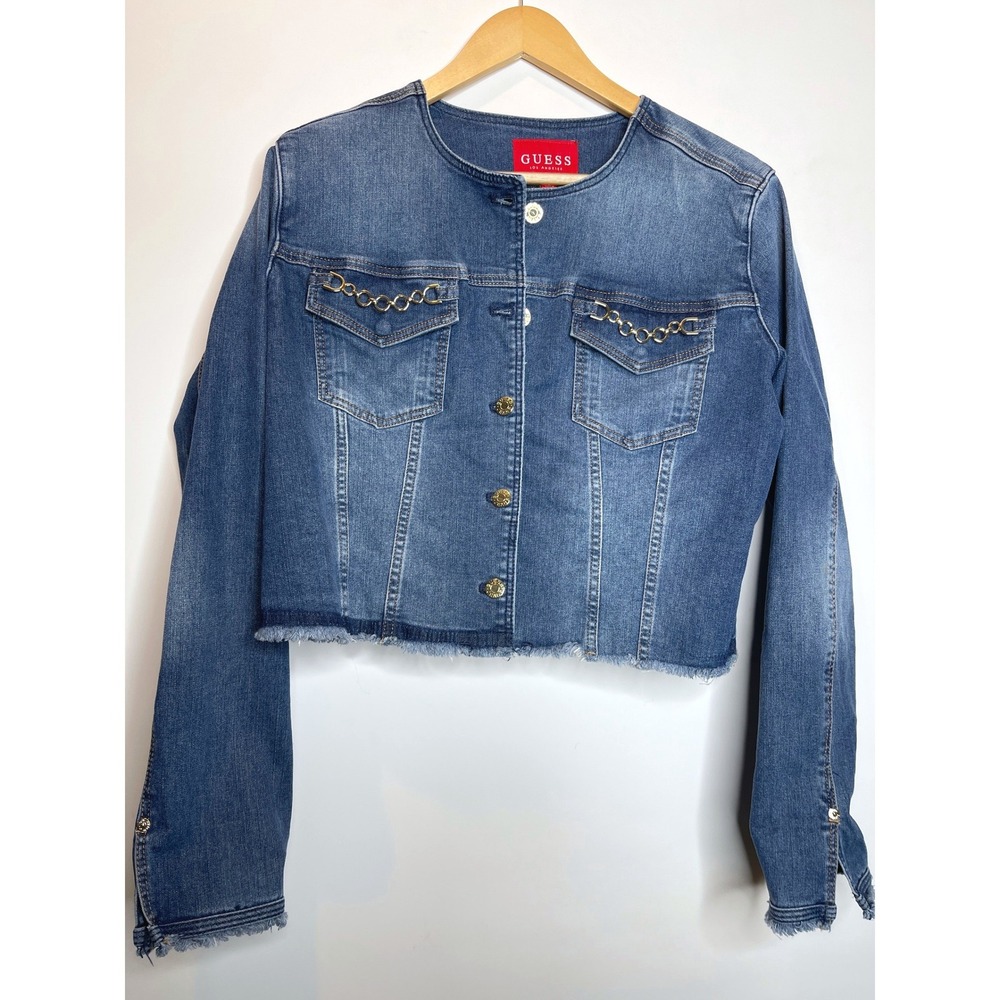 Guess Y2K Boho‎ Western Terrya Cropped Denim Jacket